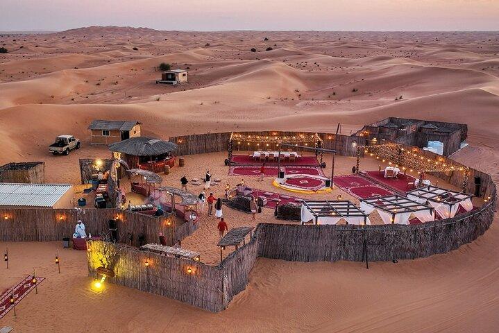 Full Day Desert Safari with Camp Access, Buffet Dinner,Camel Ride