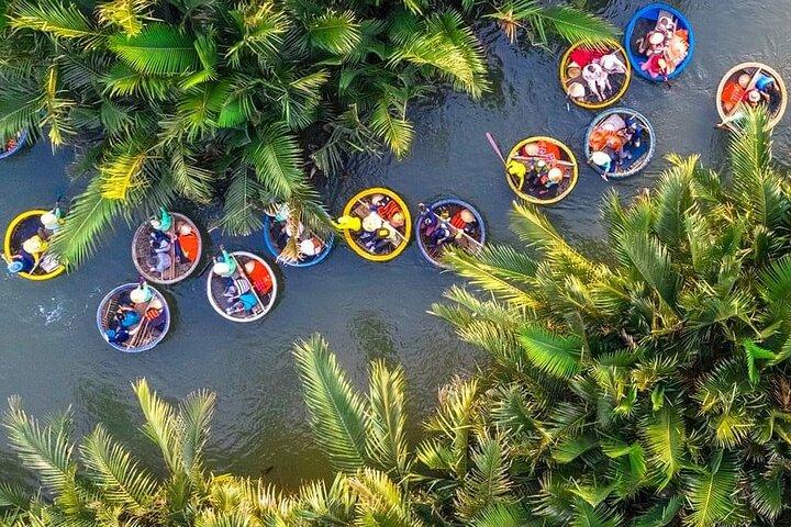DaNang City & Coconut Jungle-Basket Boat-Hoi An stads-avondmarkt