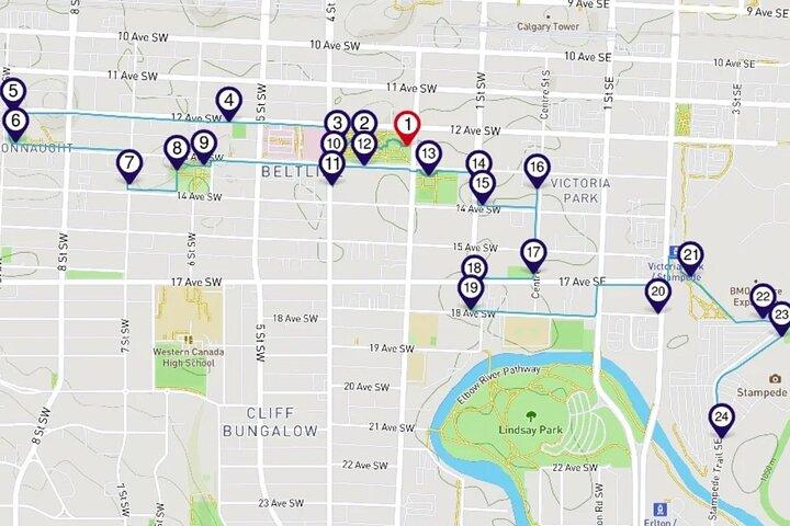 Le quartier Beltline de Calgary : une visite à pied audio sur smartphone