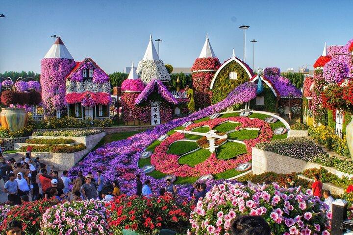 Dubai Miracle Garden-adgangsbillet med hoteloverførsel