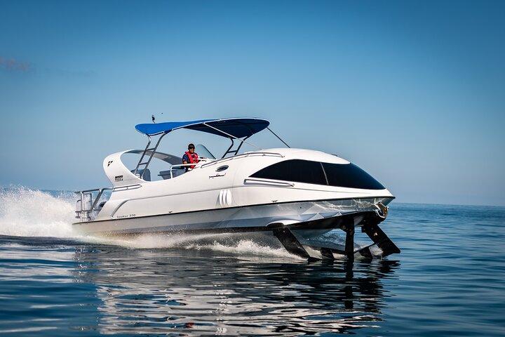 Dimaniyat-eilandtour op boot met glazen bodem (Muscat)