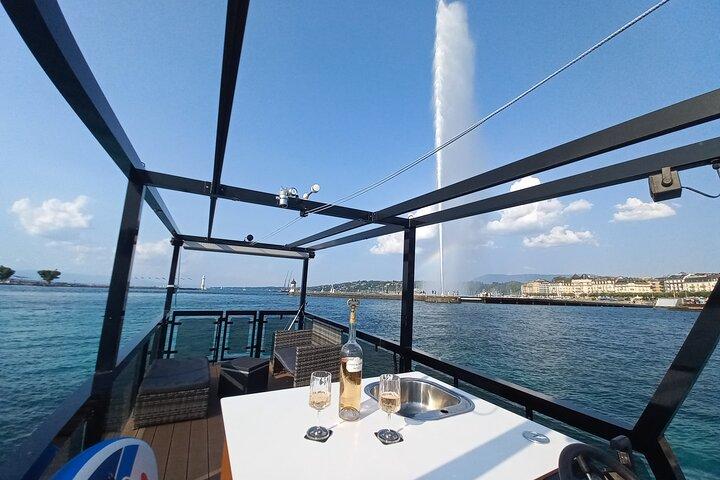 Genève: Privat krydstogt på Genevesøen med aperitif
