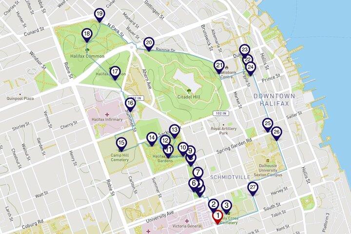 Églises, jardins et cimetières d'Halifax: une visite à pied audio sur smartphone