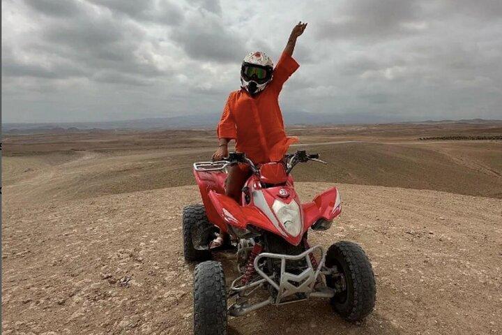 From Marrakech: Quad Bike and Dinner Show in Agafay Desert