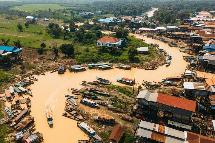Siem Reap flydende landsby tur med Khmer måltid og øl