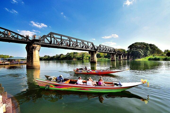 Full-Day Erawan Waterfall and River Kwai Private Guided Tour