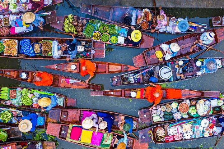 De Bangkok : visite du marché flottant de Damnoen Saduak