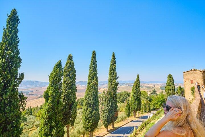Hele dagtour naar Val d'Orcia en gladiatorenvelden met wijnen