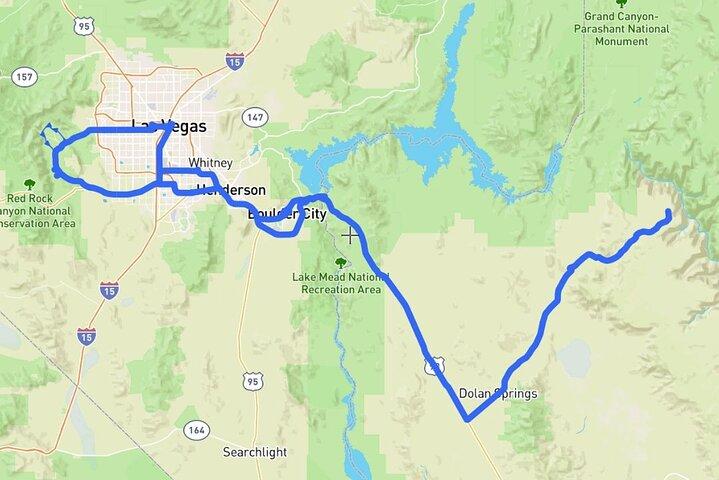 オーディオ ドライビング ツアー: グランド キャニオン ウエスト、フーバー ダム レッド ロック キャニオン