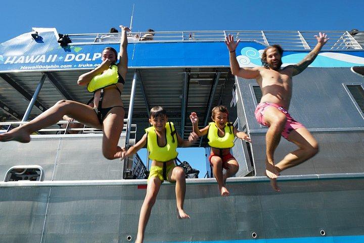 Swim with Dolphins Catamaran with Waterslide & Lunch on Oahu