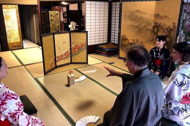 京都武家屋敷でのプライベート茶道と利き酒