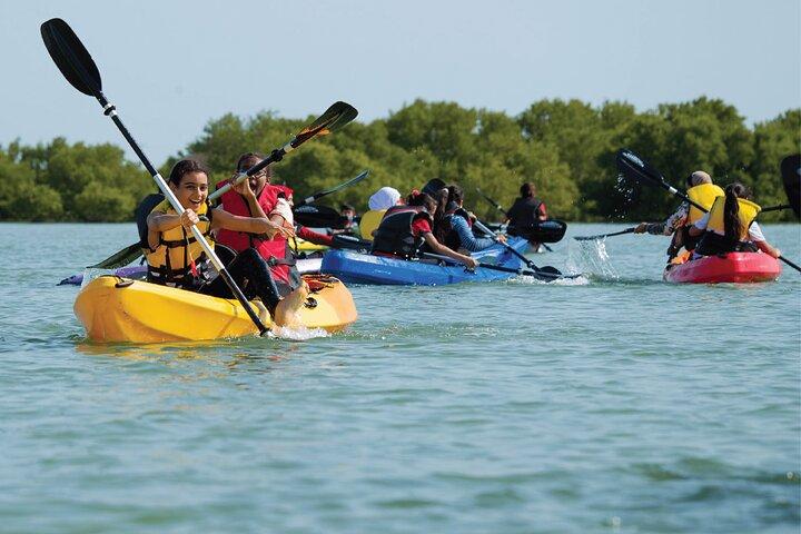4 horas de aventura de caiaque nos manguezais da Ilha Roxa no Catar