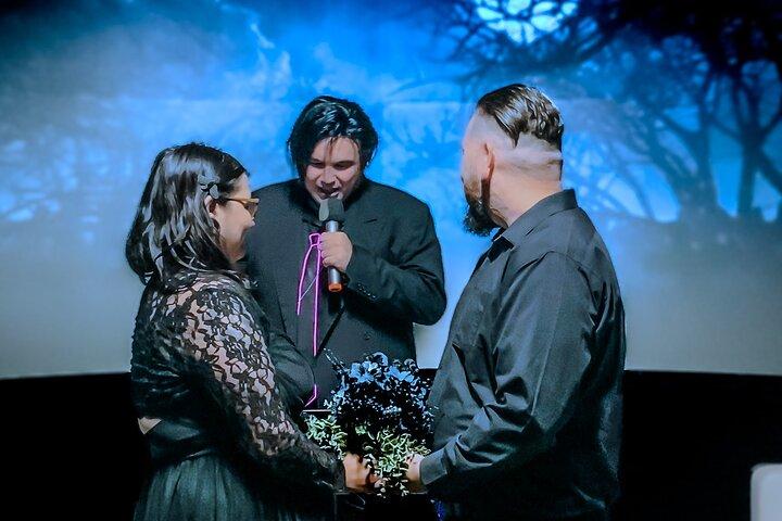 Cerimonia di matrimonio gotico con fotografia spettacolare inclusa