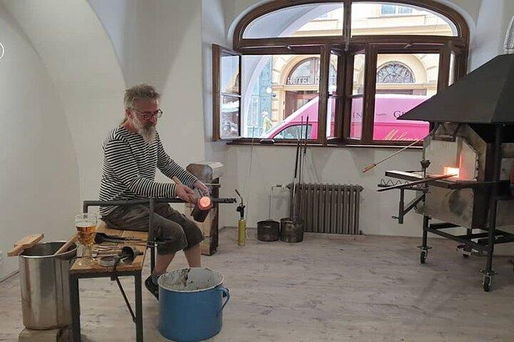 Glas blåser i Prag