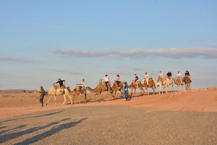 Agafay Desert dinner and camel ride with sunset