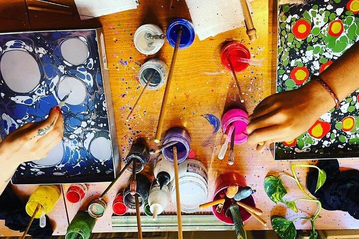Private Paper Marbling Turkish Art Ebru Class At Locals Home