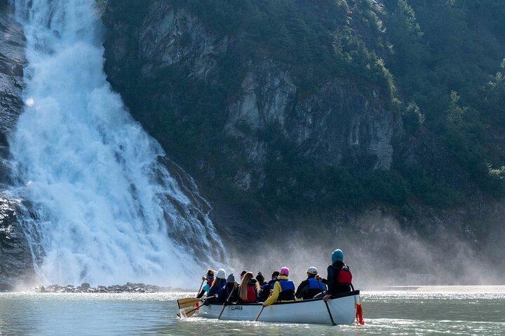 ジュノー海岸ツアー：メンデンホール氷河カヌー、パドル、ハイキング