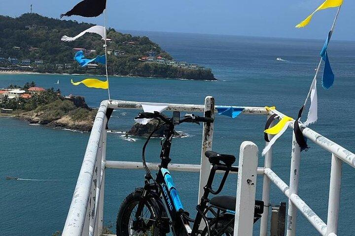 セントルシア北部のプライベート電動自転車ツアー