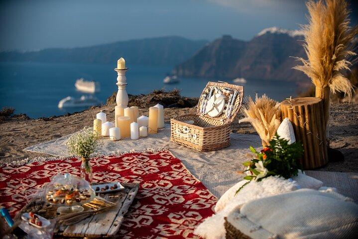 Bryllupsforslag Sunset Privat Picnic i Santorini