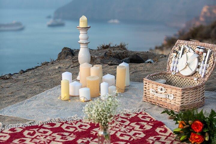 Bryllupsforslag Sunset Privat Picnic i Santorini