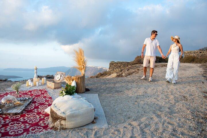 Bryllupsforslag Sunset Privat Picnic i Santorini
