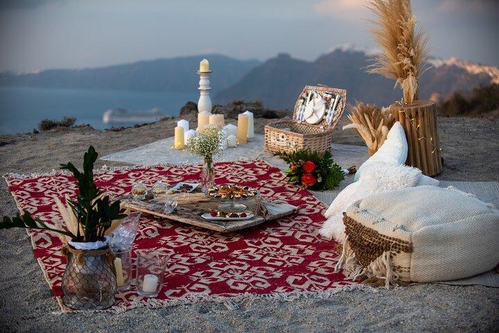 Bryllupsforslag Sunset Privat Picnic i Santorini