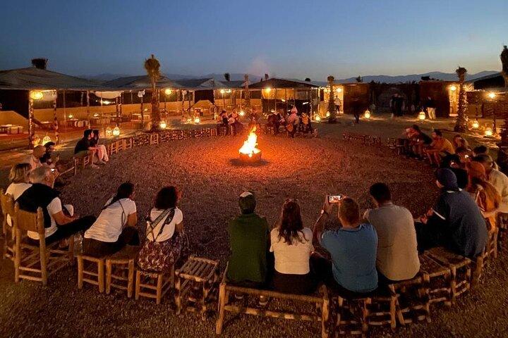 Magical dinner and show in Agafay desert with camel ride