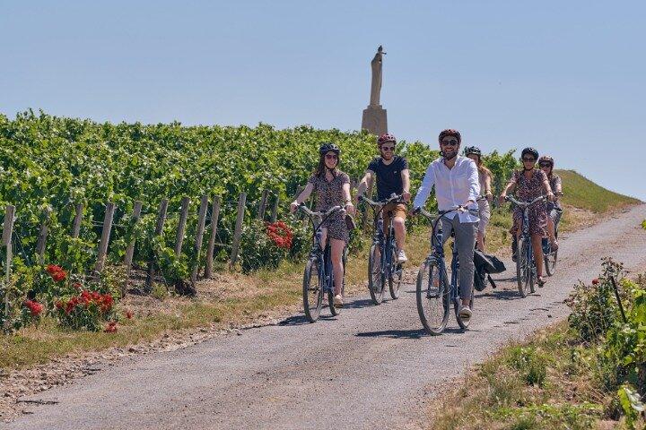 Fra Reims eftermiddags e-cykeltur, besøg og champagnesmagning