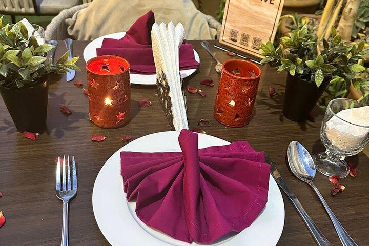 Chouf L'Or レストランでのディナー付きのロマンチックなスパ体験