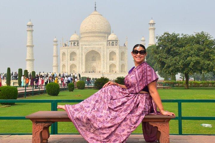Taj Mahal Agra Day Tour av Tuk Tuk/ Auto Rickshaw