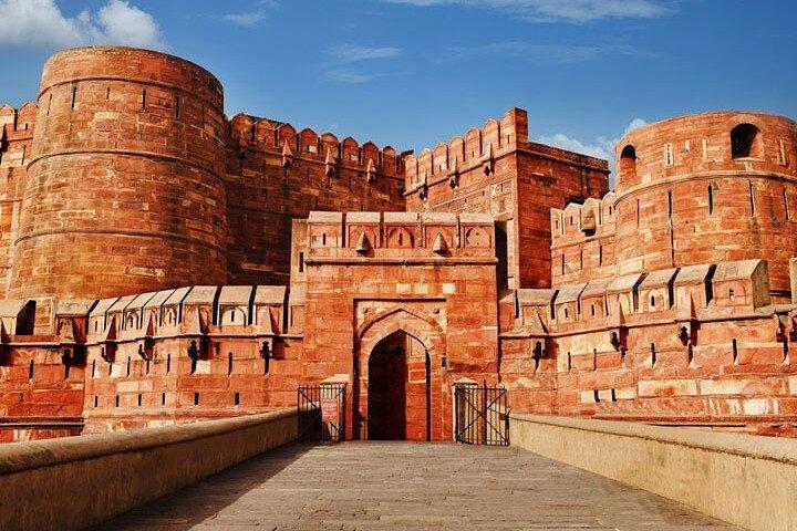 Agra : Taj Mahal et visite guidée du fort d'Agra avec coupe-file