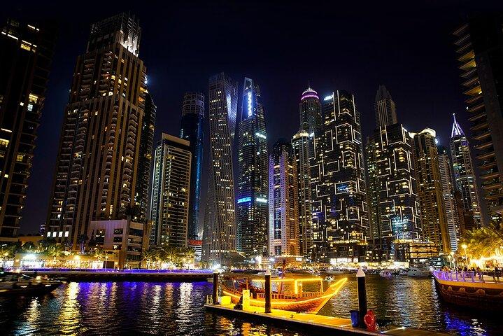Dubai: Stor bus panoramisk nat tur med åben bus