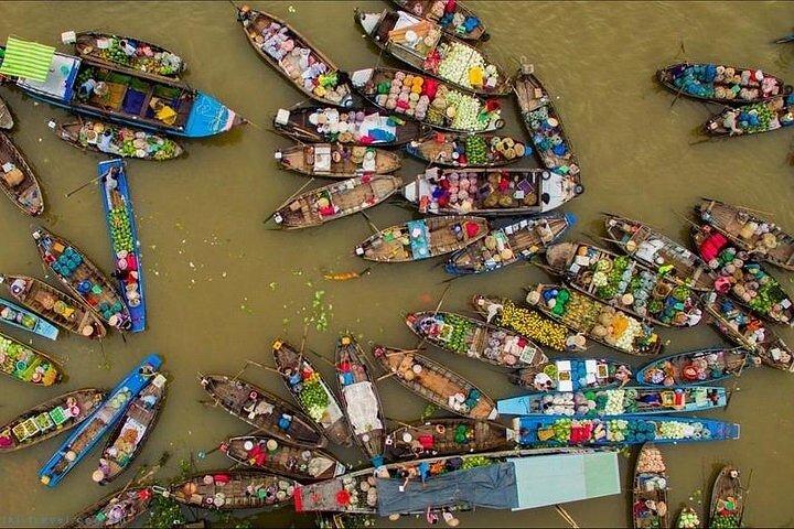 Mercado flutuante de Can Tho se combina com Delta do Mekong 01 dia diariamente