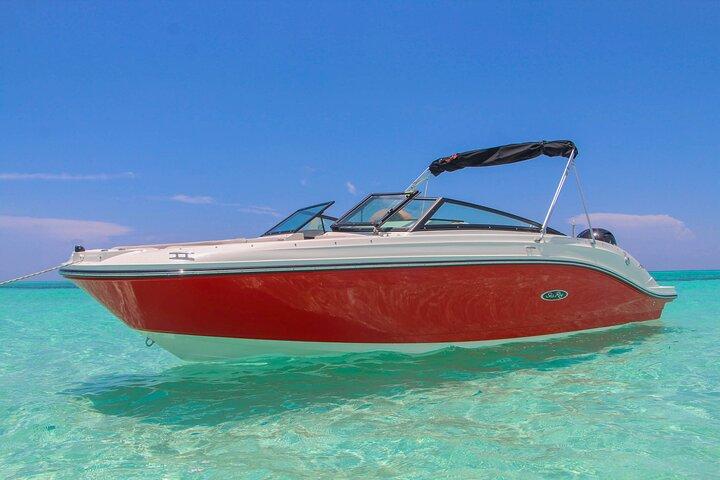 Plongée en apnée privée avec Sea Ray de 23 pieds à San Miguel de Cozumel