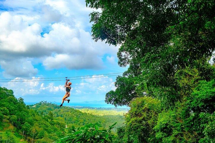 Combo : Seaview Zipline 10 Cable Tree Bridge Bar & 2 - Hour VTT Ride