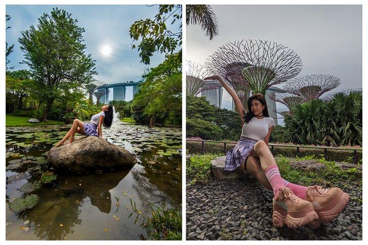 シンガポールの象徴的な写真を使ったインスタウォーク