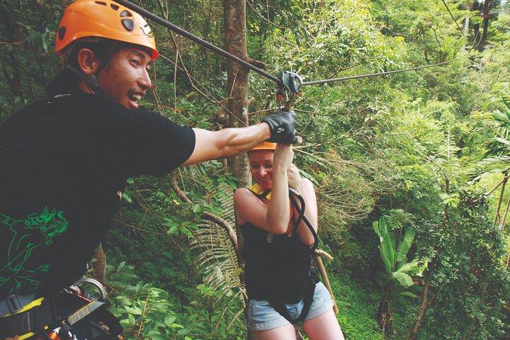 Volo Hanuman Zipline & Abseil Adventure con trasferimento in hotel