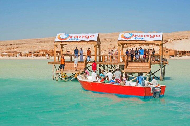 Hurghada oranje baai eiland, snorkelen en lunch