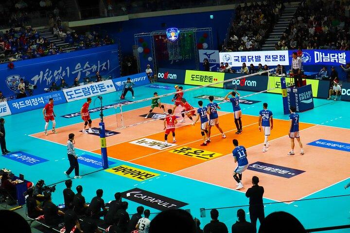 ガイド付き K フード体験付きソウルでのスポーツ試合
