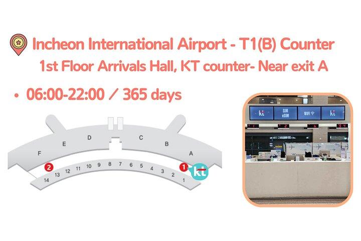 Korea SIM-Karte mit KT Unlimited Daten Abholung am Flughafen