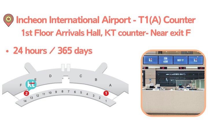 Korea SIM-Karte mit KT Unlimited Daten Abholung am Flughafen