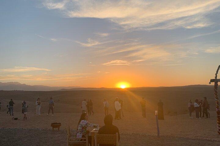 Agafay Desert dinner and camel ride with sunset