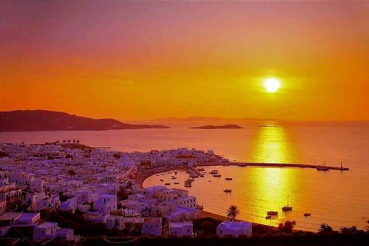 2-timmars Mykonos Little Venice-solnedgång