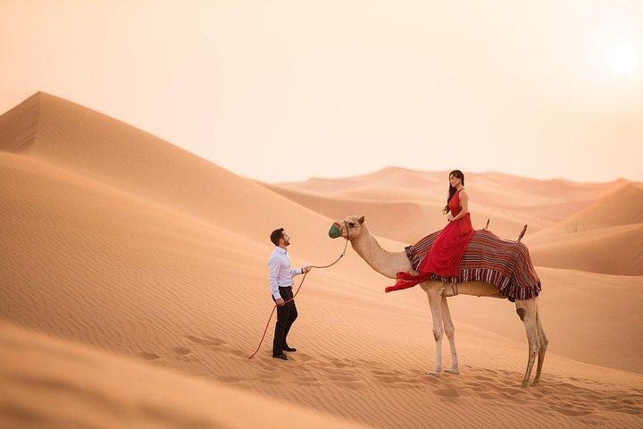 Dubai Private Morning Lahbab Red Dunes Safari & Camel Ride