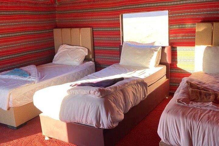 Explore Wadi Rum: Jeep Tour, Bed and Breakfast, and Dinner
