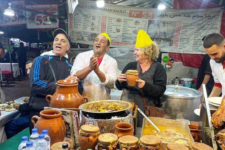 Tour di degustazione e cena di cibo di Marrakech.