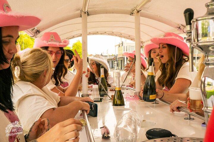 Amsterdam privat Prosecco-cykel med musiklydsystem