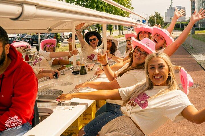 Amsterdam privat Prosecco-cykel med musiklydsystem