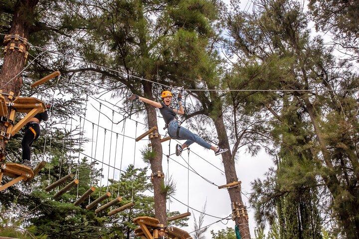 Zipline und Baumpflege ohne Warteschlangen für einen Tag am Ufer des Mendoza-Flusses