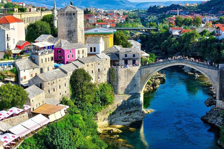Privat dagstur från Dubrovnik i Mostar Počitelj och Kravice